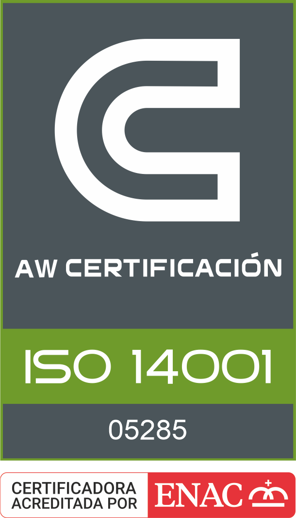 Logos AW CERTIFICACION para ISO 14001 ICONKRETE (nuevo logo ENAC)