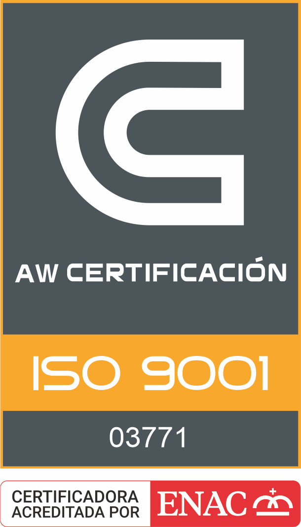 Logos AW CERTIFICACION para ISO 9001 ICONKRETE (nuevo logo ENAC)